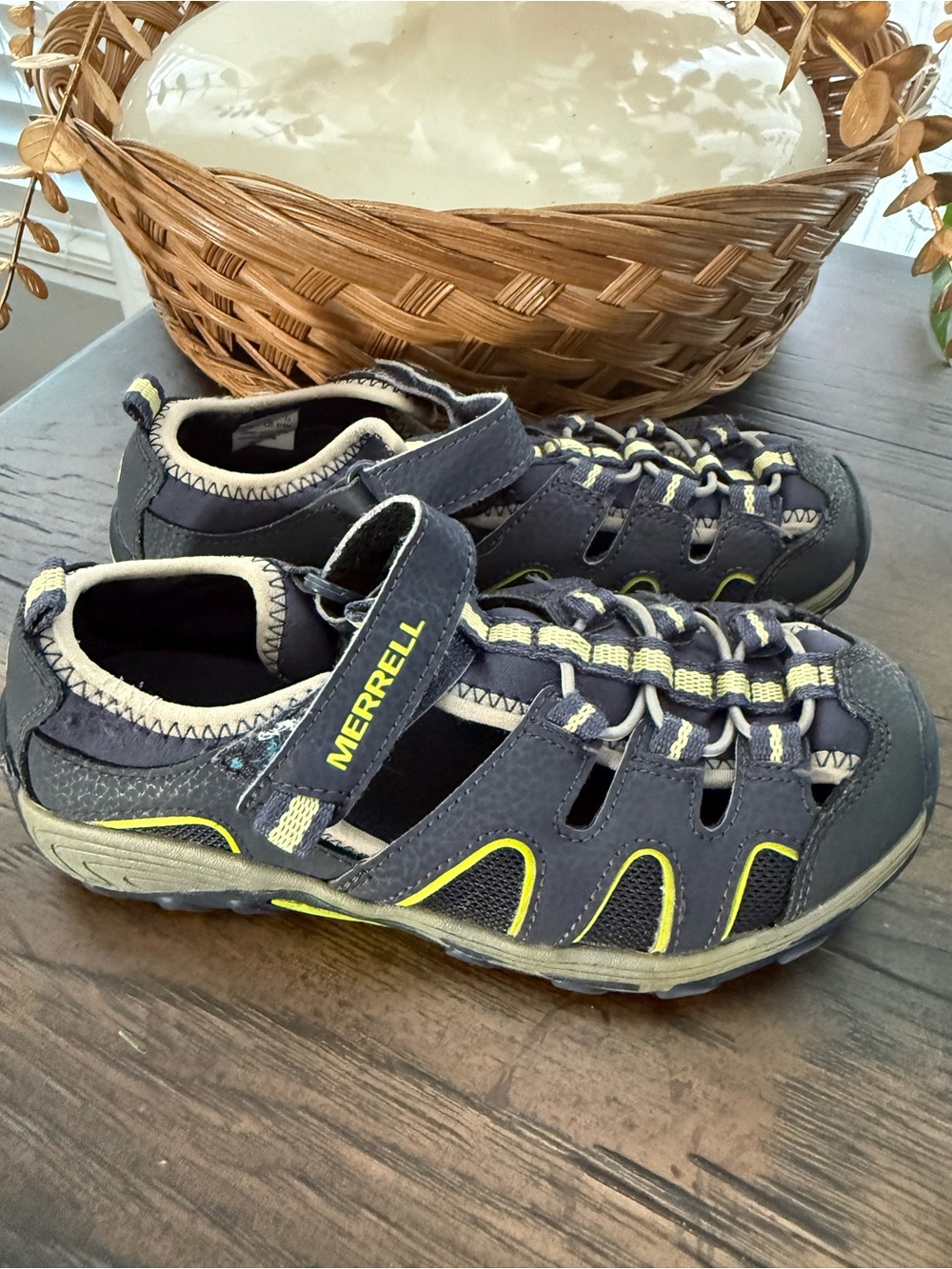 Merrell MY54859 Blue Hydro Shoes Kids Youth Size 2 Water Sandal